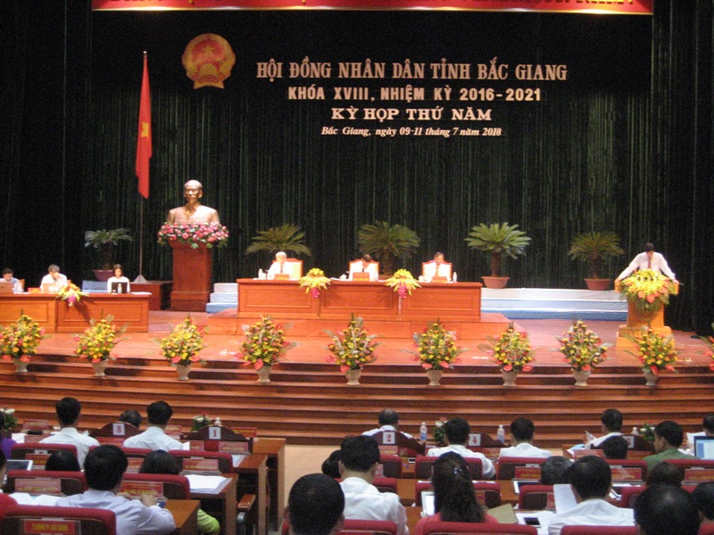 Kỳ họp thứ 5 HĐND tỉnh Bắc Giang khóa XVIII